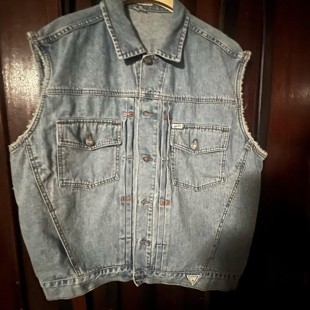 Men's Vintage GUESS Denim Vest